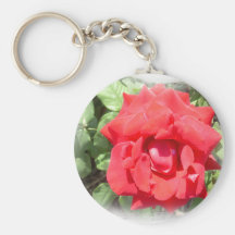 El rosa rojo mágico llavero