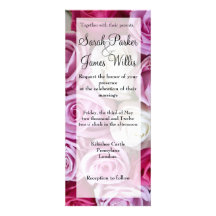El rosa rosado y de marfil alto invita anuncio personalizado