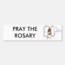 el rosario, RUEGA EL ROSARIO Etiqueta De Parachoque