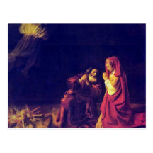 El sacrificio de Manoah de Rembrandt Harmensz. Van Postal