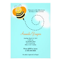 El salto de la abeja manosea la invitación 5x7 de 
