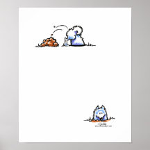 El samoyedo puede empuje de U él Poster