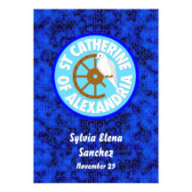El santo Catherine de Alexandría invita Comunicado Personal