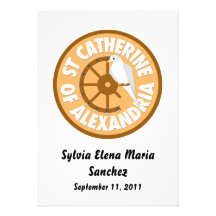 El santo Catherine de Alexandría invita Comunicados Personales