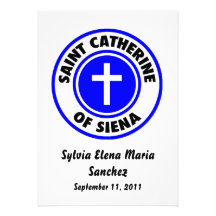 El santo Catherine de Siena invita Anuncio Personalizado