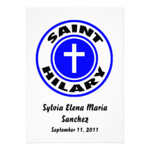 El santo Hilary invita Anuncio Personalizado