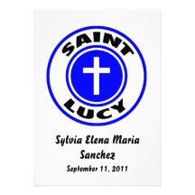 El santo Lucy invita Comunicado Personalizado