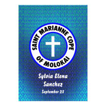 El santo Marianne hace frente de Molokai invita Invitación Personalizada