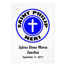 El santo Philip Neri invita Invitacion Personal