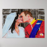 El sello real - beso - poster - arte del pastel de