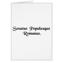 El senado y la gente romana tarjeton