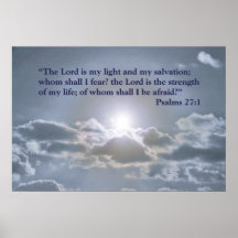 El señor es mi luz - 27:1 de los salmos posters