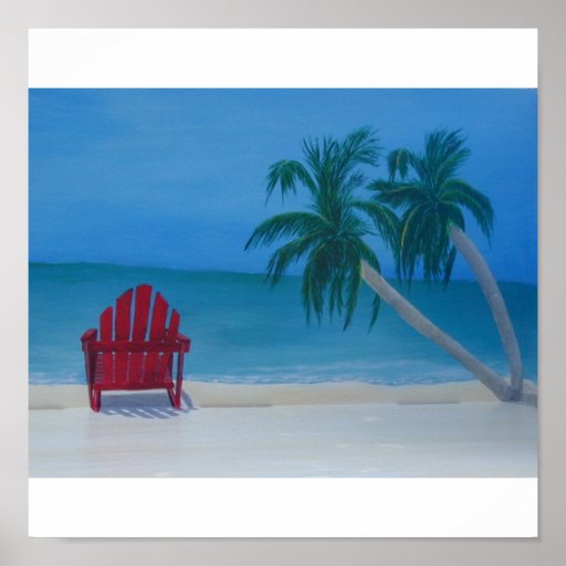 El sentarse en la playa poster