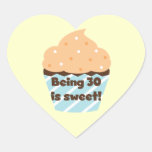El ser 30 es camisetas y regalos dulces calcomanía de corazón