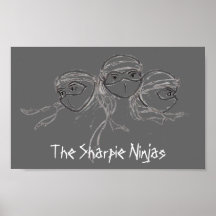 El Sharpie Ninjas sombrea el poster