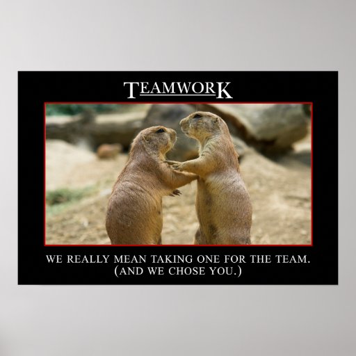El significado real del trabajo en equipo (s) posters