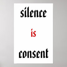 el silencio, es, consentimiento posters