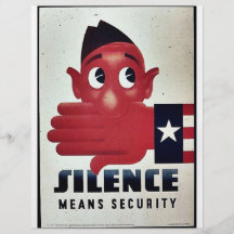 El silencio significa seguridad flyer a todo color
