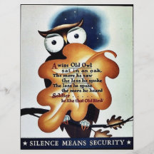 El silencio significa seguridad tarjetas informativas