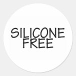 El silicón libera etiquetas redondas