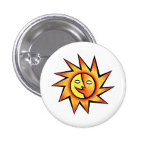 El símbolo fresco Sun cómico del tatuaje del dibuj Pins