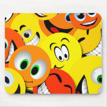 EL SMILEY ANARANJADO Y AMARILLO HACE FRENTE AL COL TAPETES DE RATONES