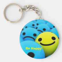 ¡el smiley, sea feliz! llavero personalizado