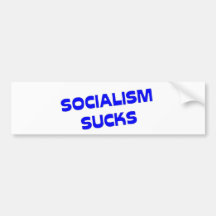 ¡El socialismo chupa! Etiqueta De Parachoque