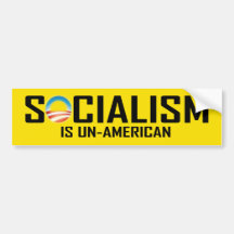 El socialismo es antiamericano pegatina de parachoque