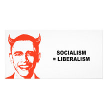 El socialismo iguala liberalismo tarjeta con foto personalizada