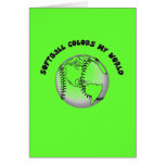 El softball colorea mi mundo tarjetón