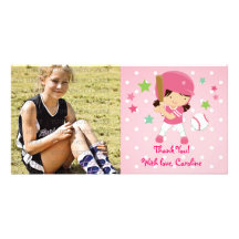 El softball femenino le agradece personalizó tarjeta fotográfica