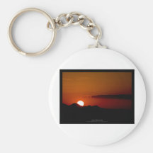 El sol 004 - puesta del sol en las montañas llavero personalizado