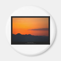El sol 005 - puesta del sol en las montañas imanes para frigoríficos