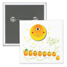 el sol ilumina los huevos de Pascua Pins