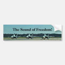 ¡El sonido de la libertad! Pegatina De Parachoque
