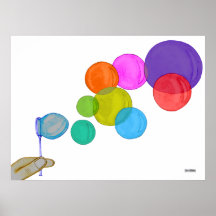 El soplar burbujea (el arco iris) posters