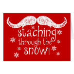 el staching a través de la nieve tarjetas