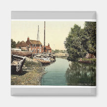 El Staithe, alfarero Heigham, Inglaterra Photochr  Imán Para Frigorifico