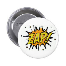 El super héroe de los cómic Zap el botón Pins