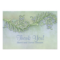 El susurro azul floral le agradece invitaciones
