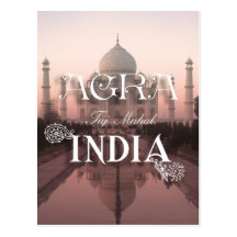 El Taj Mahal Agra la India - postal