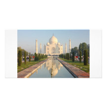 El Taj Mahal, monumento histórico famoso de A Plantilla Para Tarjeta De Foto