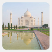 El Taj Mahal pacífico reservado en la salida del s Pegatinas Cuadradas Personalizadas
