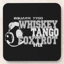 El tango del whisky Foxtrot - humor de la aviación Posavasos