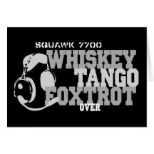 El tango del whisky Foxtrot - humor de la aviación Tarjeton