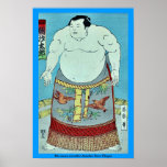 El taro Ukiyoe de Asashio del luchador del sumo Impresiones