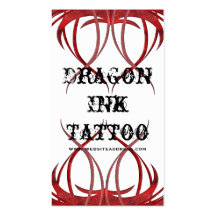 El tatuaje rojo diseñó tarjetas de visita