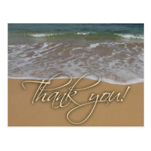 El tema de la playa le agradece tarjeta postal
