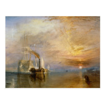El "Temeraire que lucha" tirado Tarjeta Postal